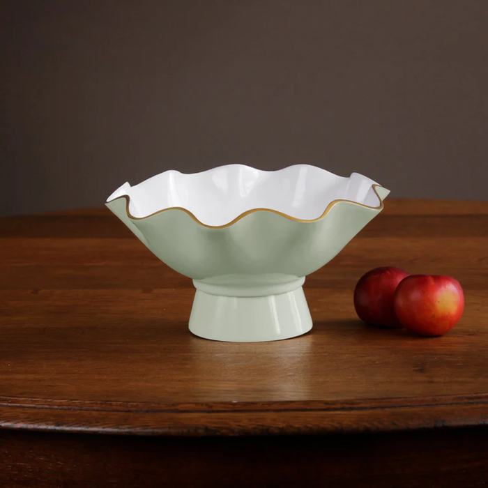 ENCANTO Carola Small Pedestal (Pistachio and White)