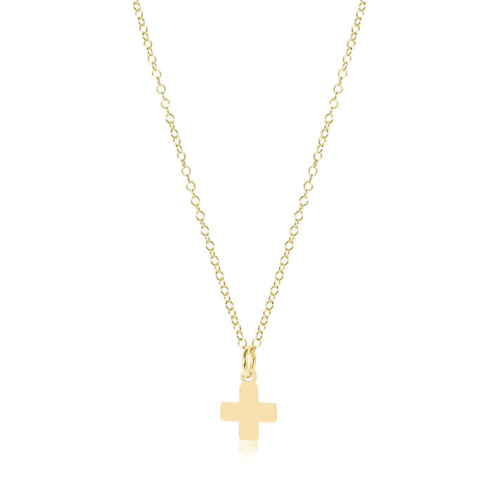 Enewton - 16in Necklace Gold - Signature Cross Gold Charm - Findlay Rowe Designs