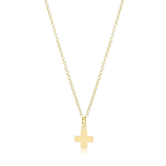 Enewton - 16in Necklace Gold - Signature Cross Gold Charm - Findlay Rowe Designs