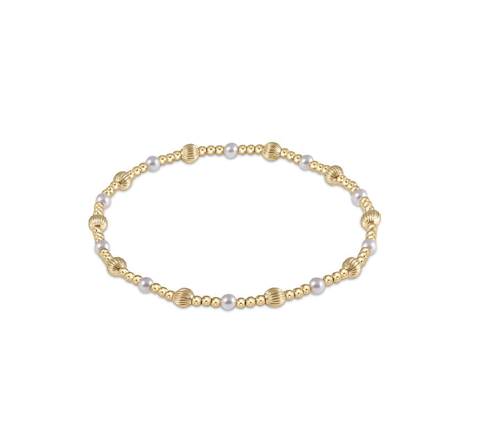 Enewton - Dignity Sincerity Pattern 4mm Bead Bracelet - Pearl - Findlay Rowe Designs
