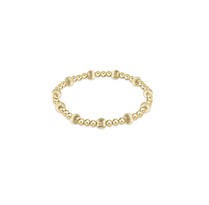 Enewton - Dignity Sincerity Pattern 6mm Bead Bracelet - gold - Findlay Rowe Designs