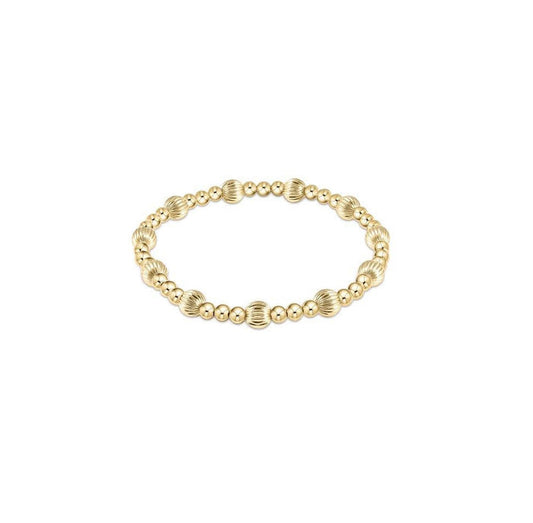 Enewton - Dignity Sincerity Pattern 6mm Bead Bracelet - gold - Findlay Rowe Designs