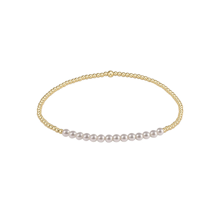 Enewton - gold Bliss 2mm Bead Bracelet - pearl - Findlay Rowe Designs