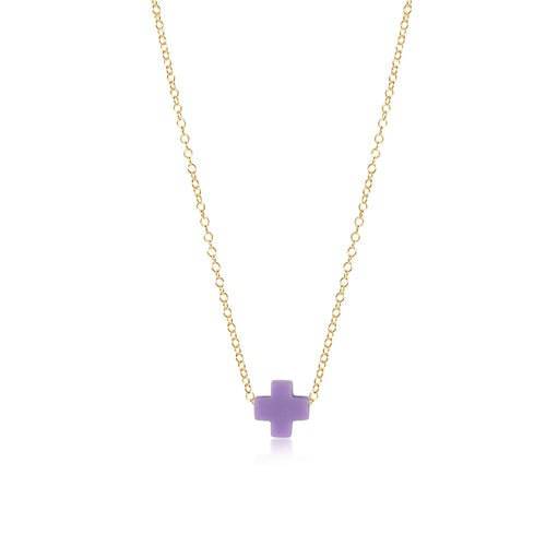 Enewton - Necklace Gold - signature cross - Purple - Findlay Rowe Designs