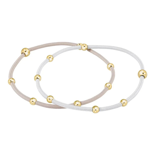 "E"ssentials bracelet stack of 2 - Dove Set