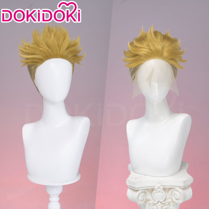 【EU Local Shipping】DokiDoki Anime GACHIAKUTA Cosplay Enjin Wig / Tattoo Short Spiky Blonde Hair