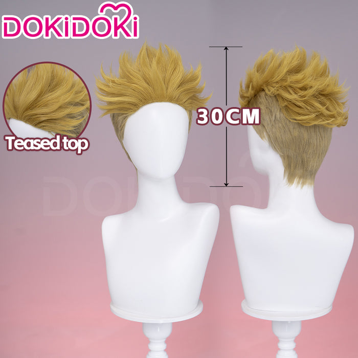 【EU Local Shipping】DokiDoki Anime GACHIAKUTA Cosplay Enjin Wig / Tattoo Short Spiky Blonde Hair