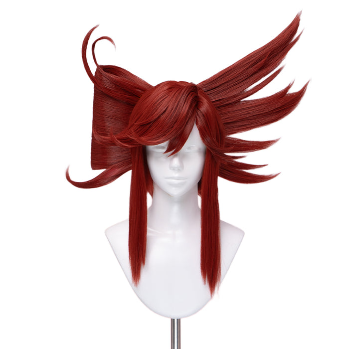 【EU Local Shipping】DokiDoki Anime GACHIAKUTA Cosplay Riyo Reaper Wig Long Red Hair Fishtail Braid