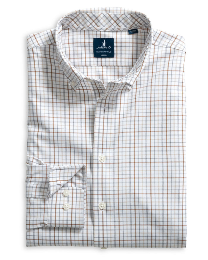 Everyday Performance Button Down - Sandlewood Pane