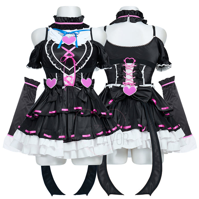 Fallen Grace Ruffle Heart Goth Dress