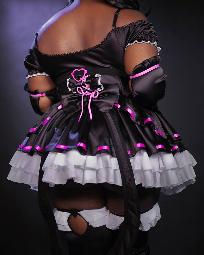 Fallen Grace Ruffle Heart Goth Dress