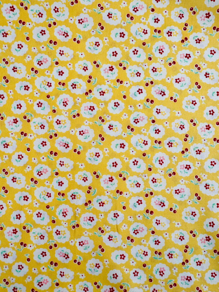 Fancy Cherry - Yellow - Atsuko Matsuyama - 30's Collection - Yuwa