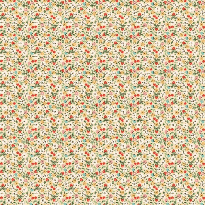 Farmhouse Fancy - Fruit Salad - Natural - Elea Lutz - Poppie Cotton