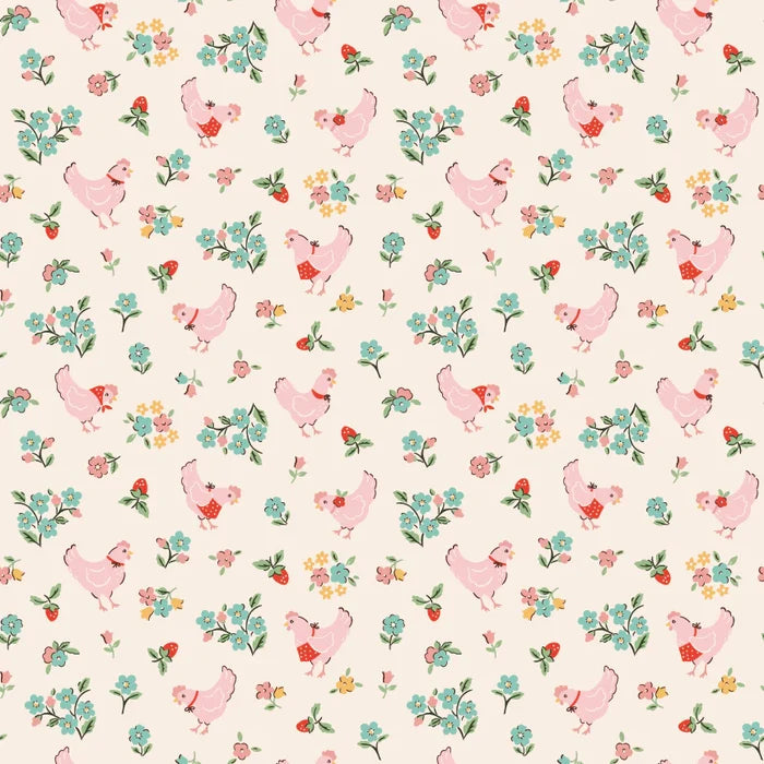 Farmhouse Fancy - Spring Chicken - Natural - Elea Lutz - Poppie Cotton