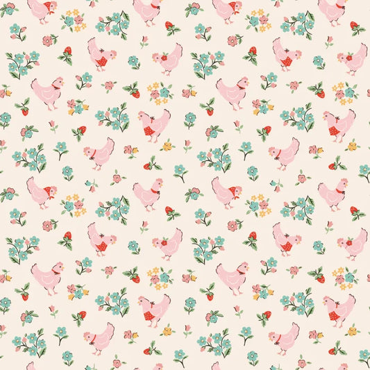 Farmhouse Fancy - Spring Chicken - Natural - Elea Lutz - Poppie Cotton