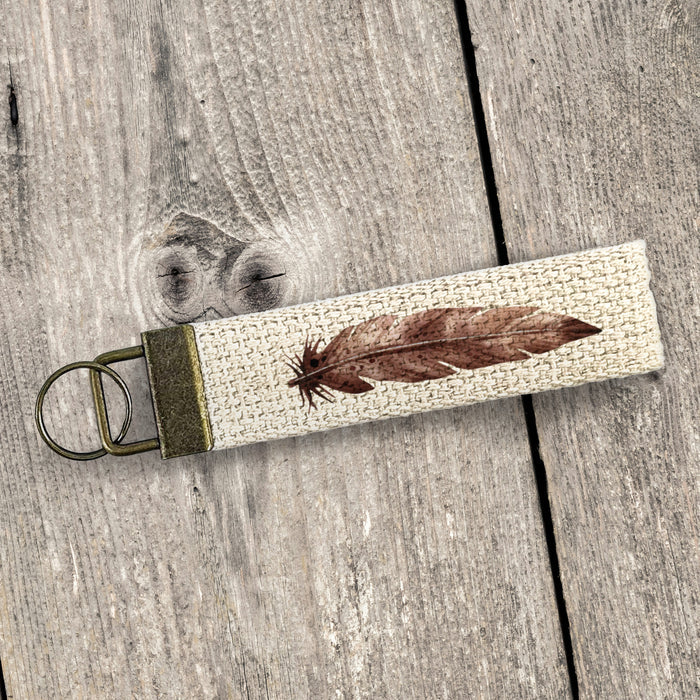 Feather - Canvas Key Fob