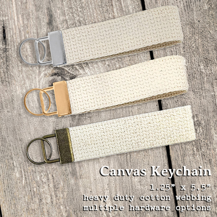 Feather - Canvas Key Fob