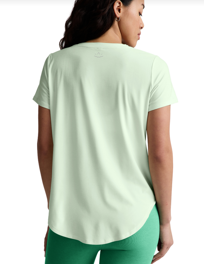 Featherweight on the Down Low Tee-Airy Green Heather