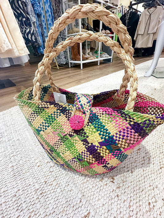 Fiesta Medium Straw Tote