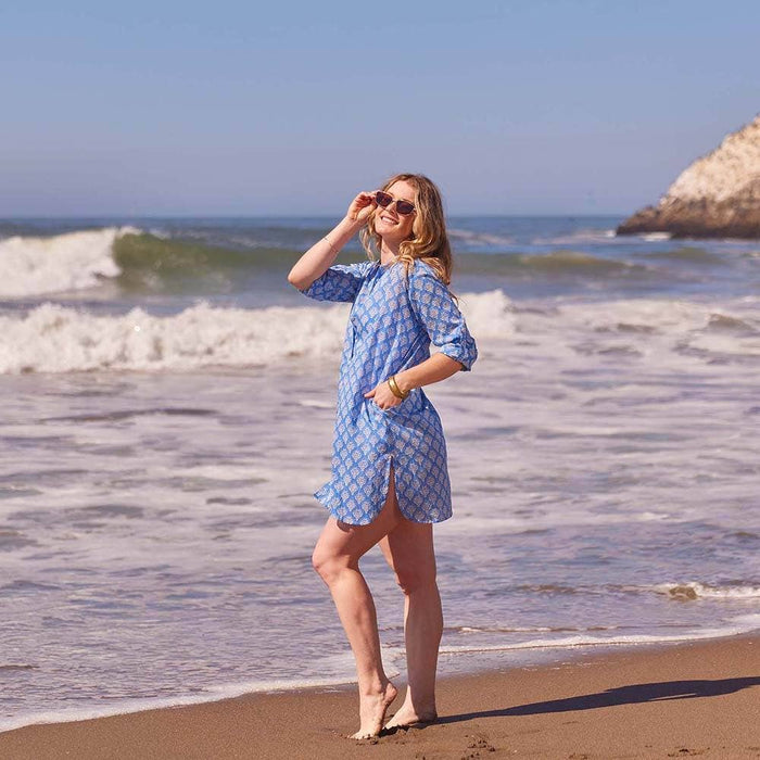 Fifer Blue Button Down Tunic