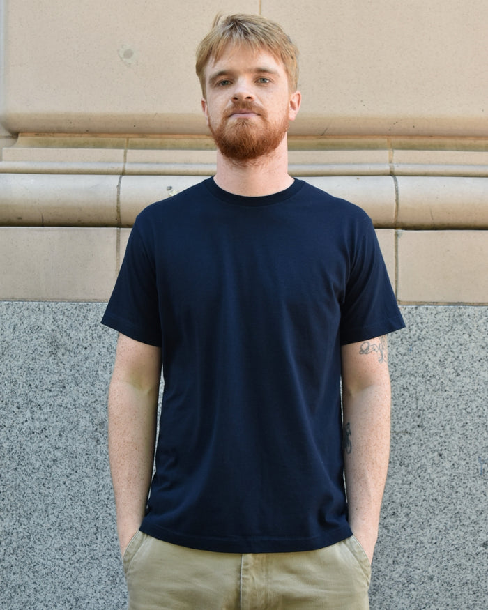 Fil Melange Miles Newlinda Tenjiku T-Shirt in Deep Navy