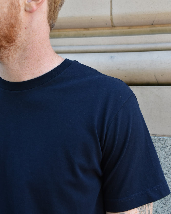 Fil Melange Miles Newlinda Tenjiku T-Shirt in Deep Navy