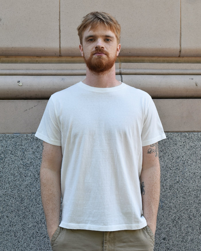 Fil Melange Vink Tenjiku Slub T-Shirt in White