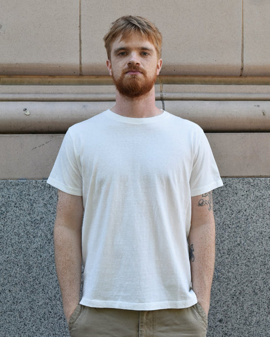 Fil Melange Vink Tenjiku Slub T-Shirt in White