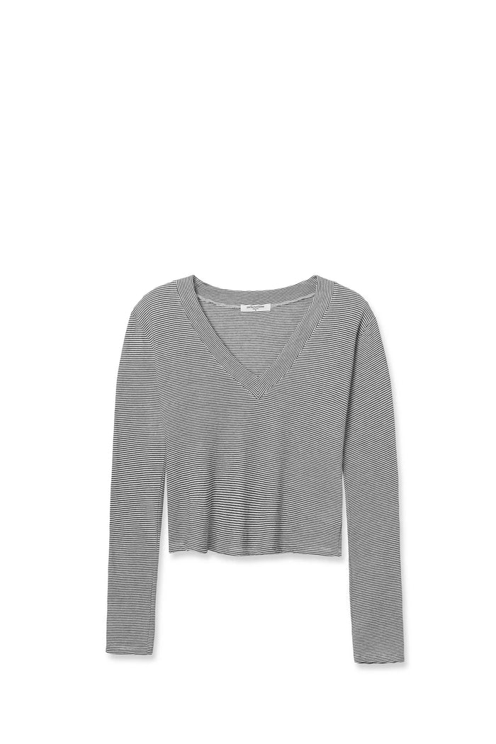 Fiona Stripe Jersey - Ivory/Black