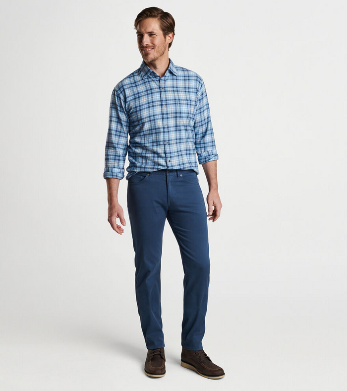Five Pocket Sateen Pants - NAVY