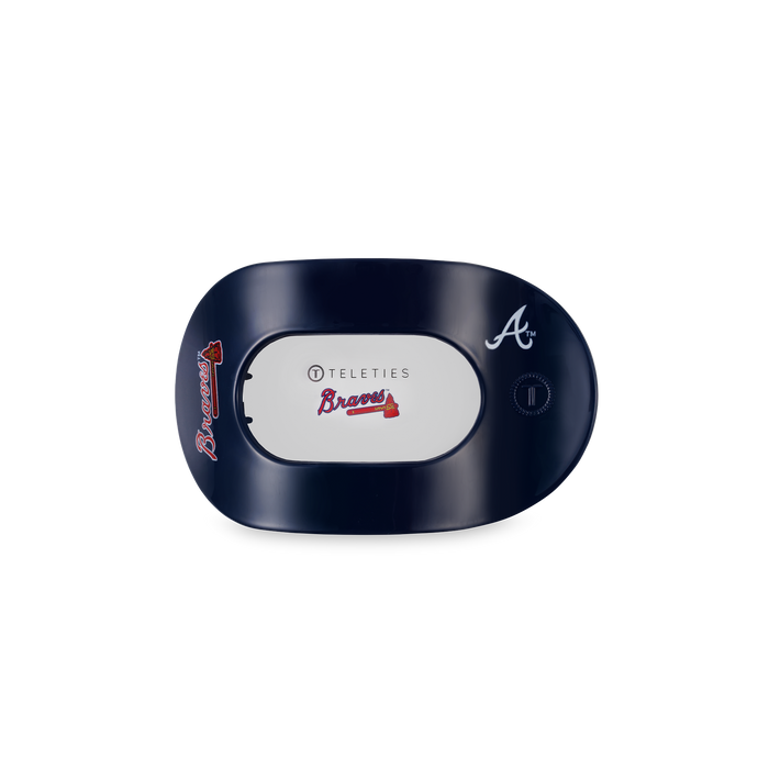 Flat Round Hair Clip | Small | Atlanta Braves