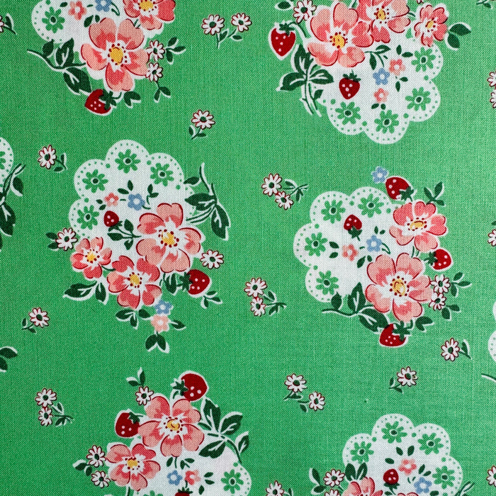 Flower Doily - Green - Atsuko Matsuyama - 30's Collection - Yuwa