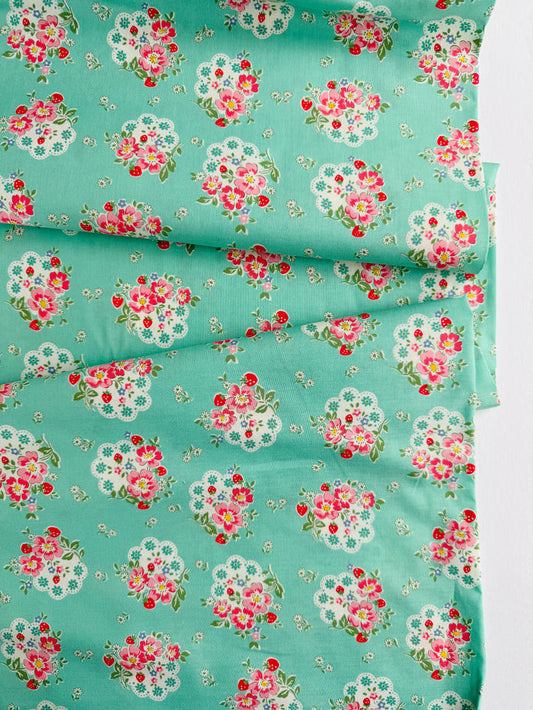 Flower Doily - Mint - Atsuko Matsuyama - 30's Collection - Yuwa