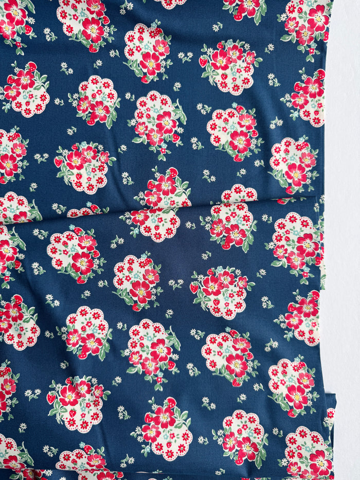 Flower Doily - Navy - Atsuko Matsuyama - 30's Collection - Yuwa