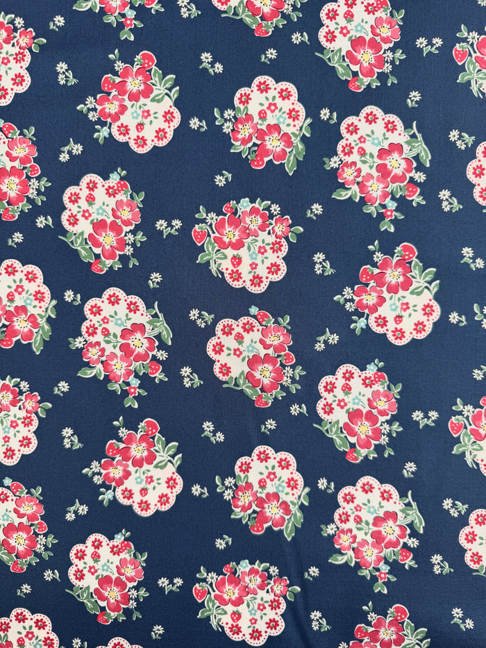 Flower Doily - Navy - Atsuko Matsuyama - 30's Collection - Yuwa