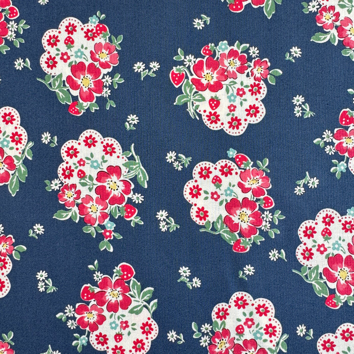 Flower Doily - Navy - Atsuko Matsuyama - 30's Collection - Yuwa