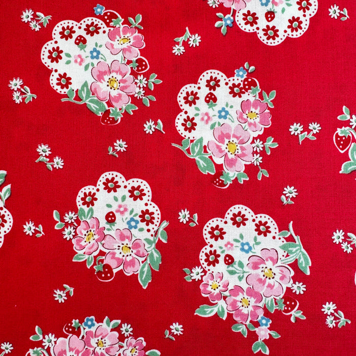 Flower Doily - Red - Atsuko Matsuyama - 30's Collection - Yuwa