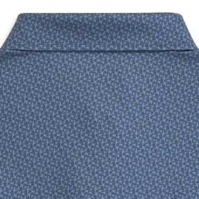Flyway Printed Polo - Cobalt