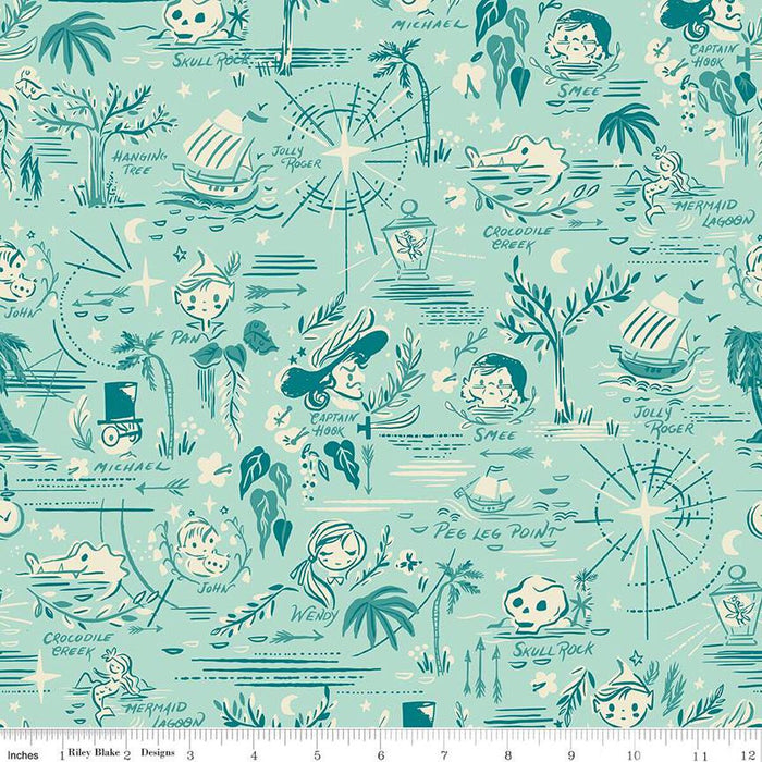 Forever Neverland - Neverland Map - Songbird - Jill Howarth - Riley Blake Designs