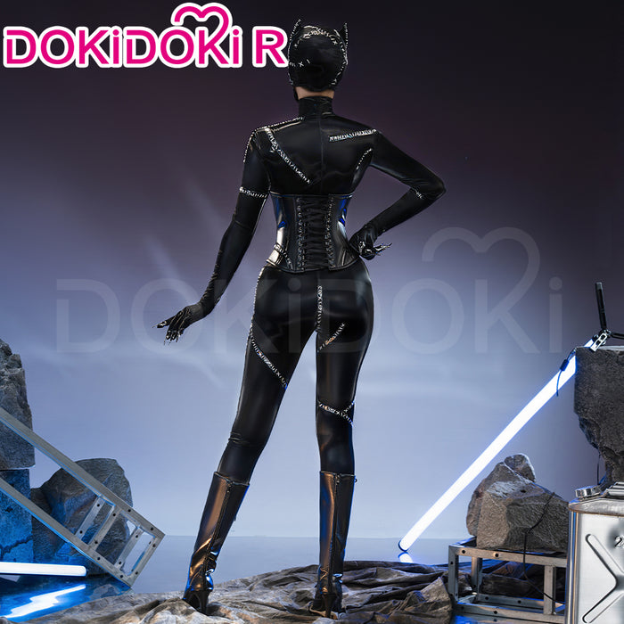 【Free Whip】【Size S-3XL】DokiDoki-R Movie Manga Cosplay Costume Black Bodysuit With Whip Cat Halloween