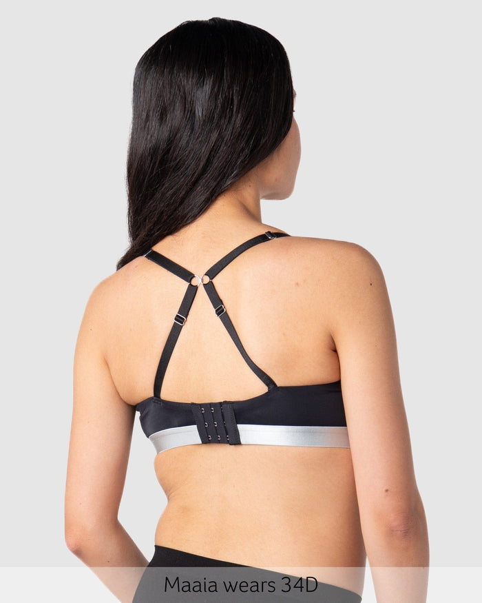 Racerback of Freedom Pump Nursing Bra - Black