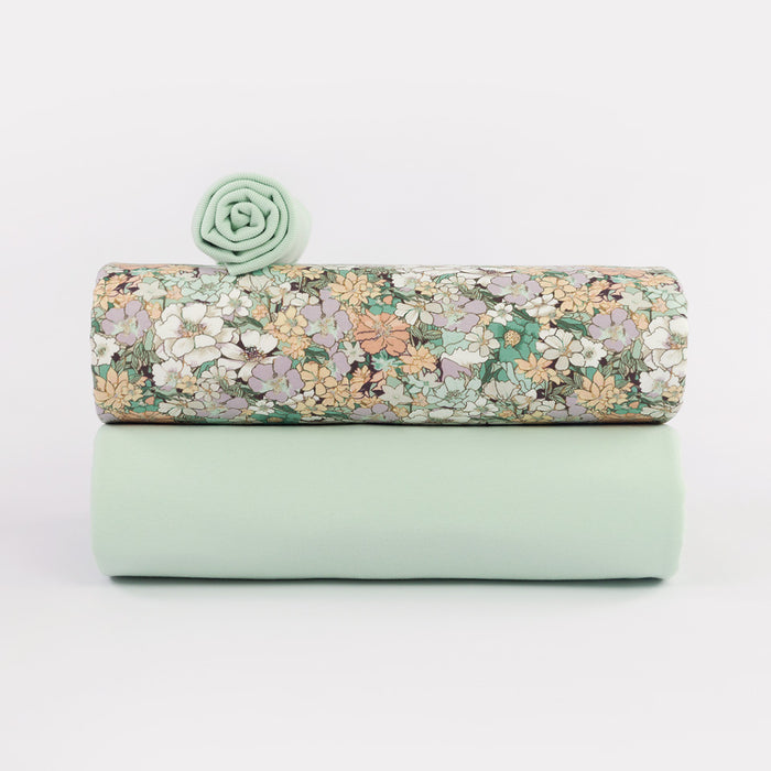 French Terry Solid, Light Green Glass