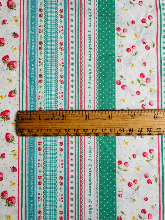Fruit Ribbon - Green (C) - 30's Collection - Atsuko Matsuyama - Yuwa