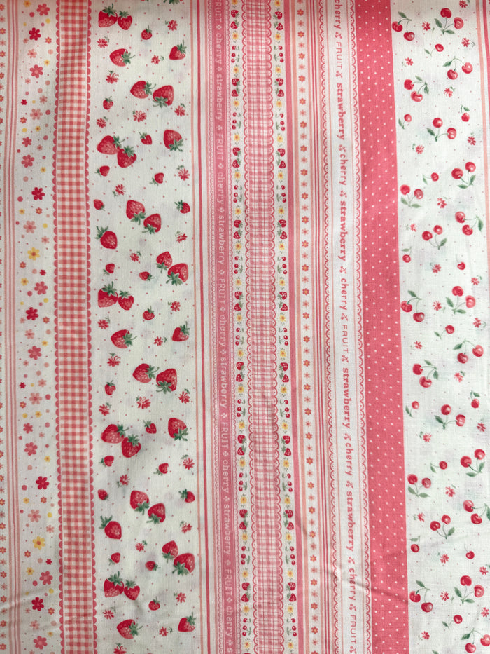 Fruit Ribbon - Pink (D) - 30's Collection - Atsuko Matsuyama - Yuwa