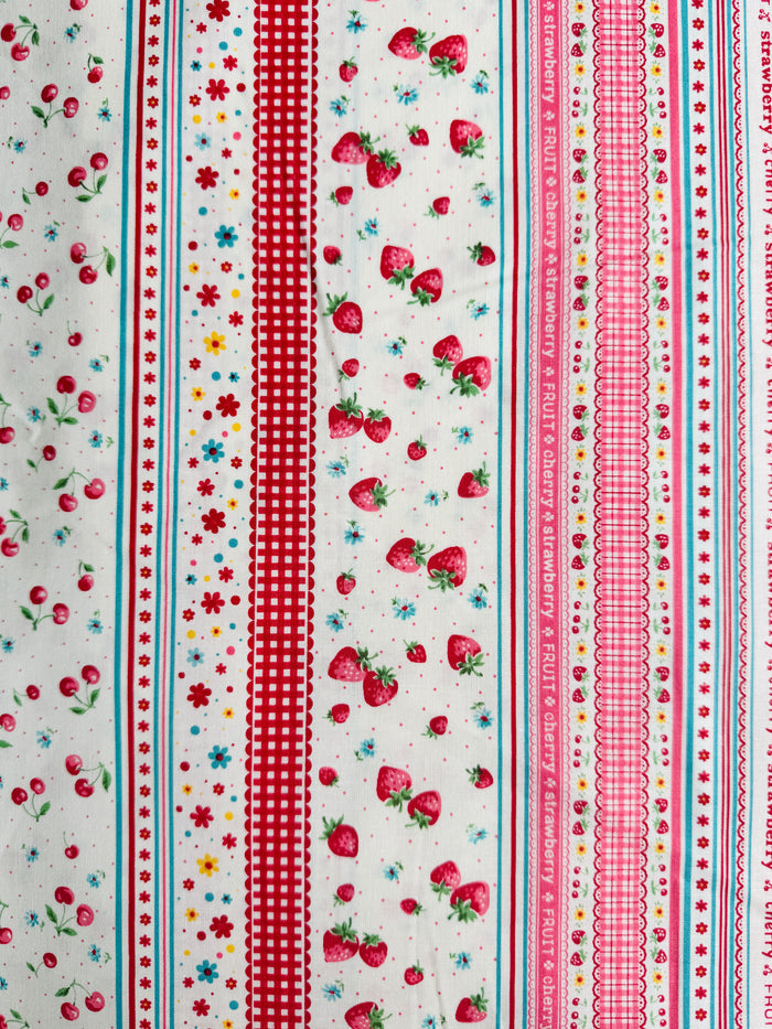 Fruit Ribbon - Red (A) - 30's Collection - Atsuko Matsuyama - Yuwa
