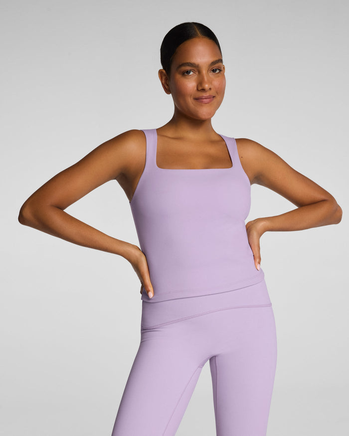 Get Moving Square Neck Shelf Tank - Verbena
