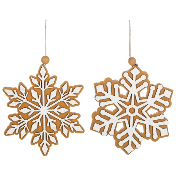 Gingerbread Snowflake Ornaments
