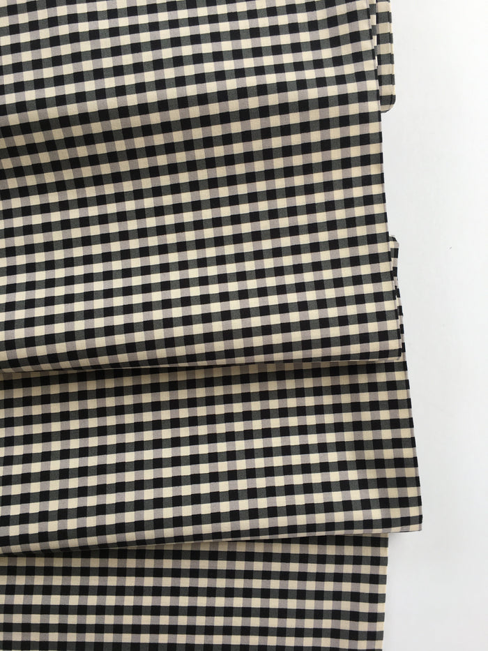 Gingham Check - Black - Live Life Collection -Yuwa
