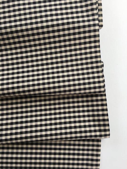 Gingham Check - Black - Live Life Collection -Yuwa