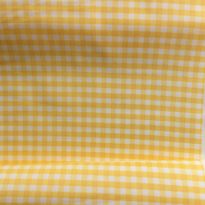 Gingham Check - Canary Yellow - Live Life Collection - Yuwa
